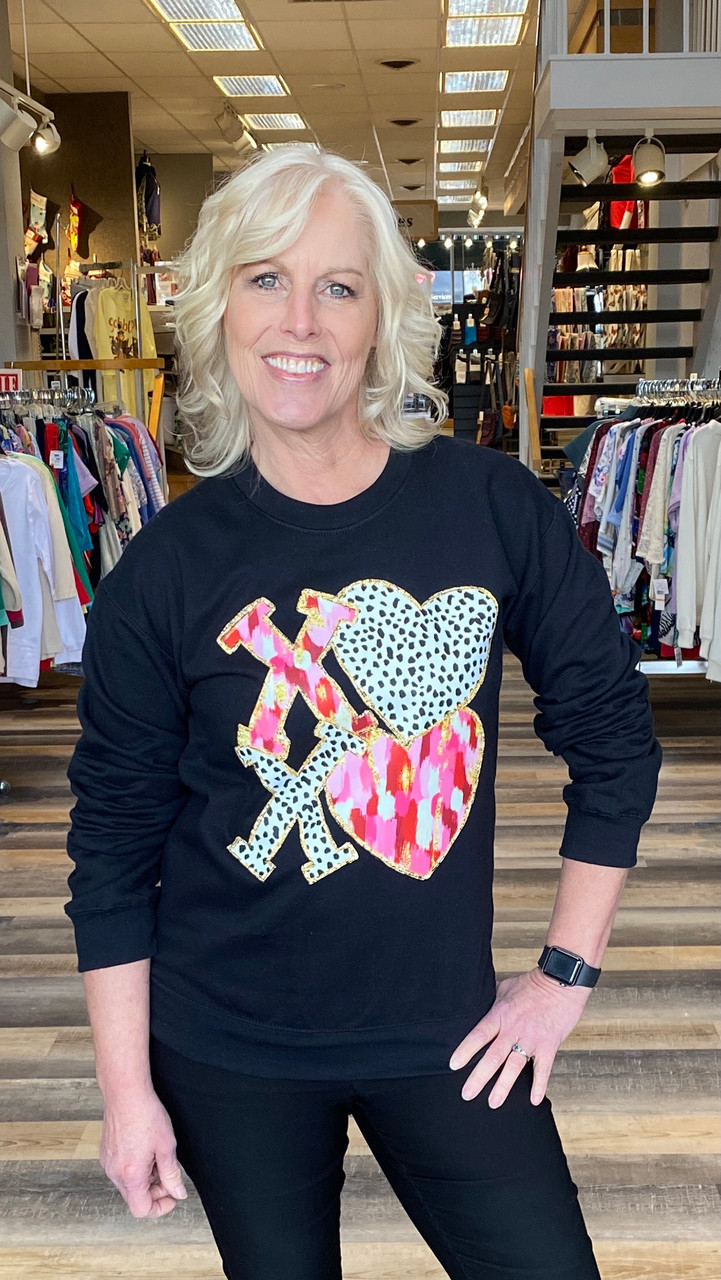 TRANSFER XOXO FAUX GLITTER