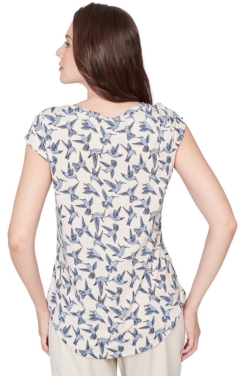 TOP *MISSY* CREAM MULTI ODYSSEY SCOOP NK