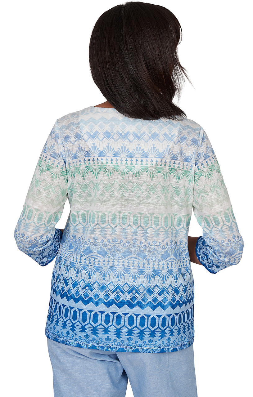 TOP *PETITE* OCEAN BLUE OMBRE BIADERE