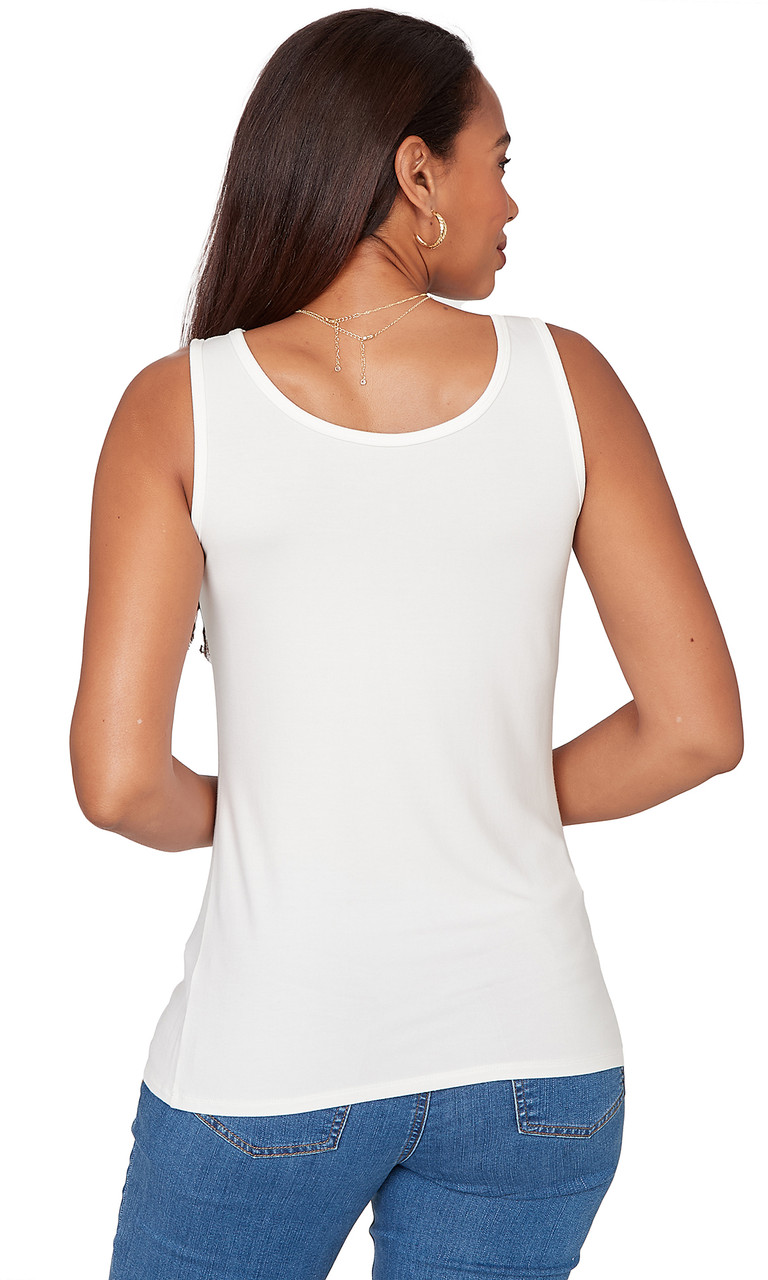 TOP *MISSY* WHITE VNK 2 IN 1 REVERSIBLE TANK