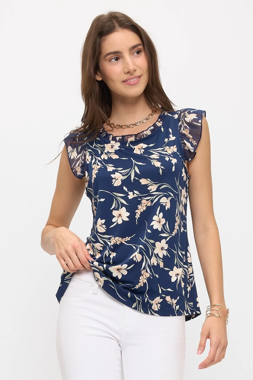 NAVY PEACH IVORY