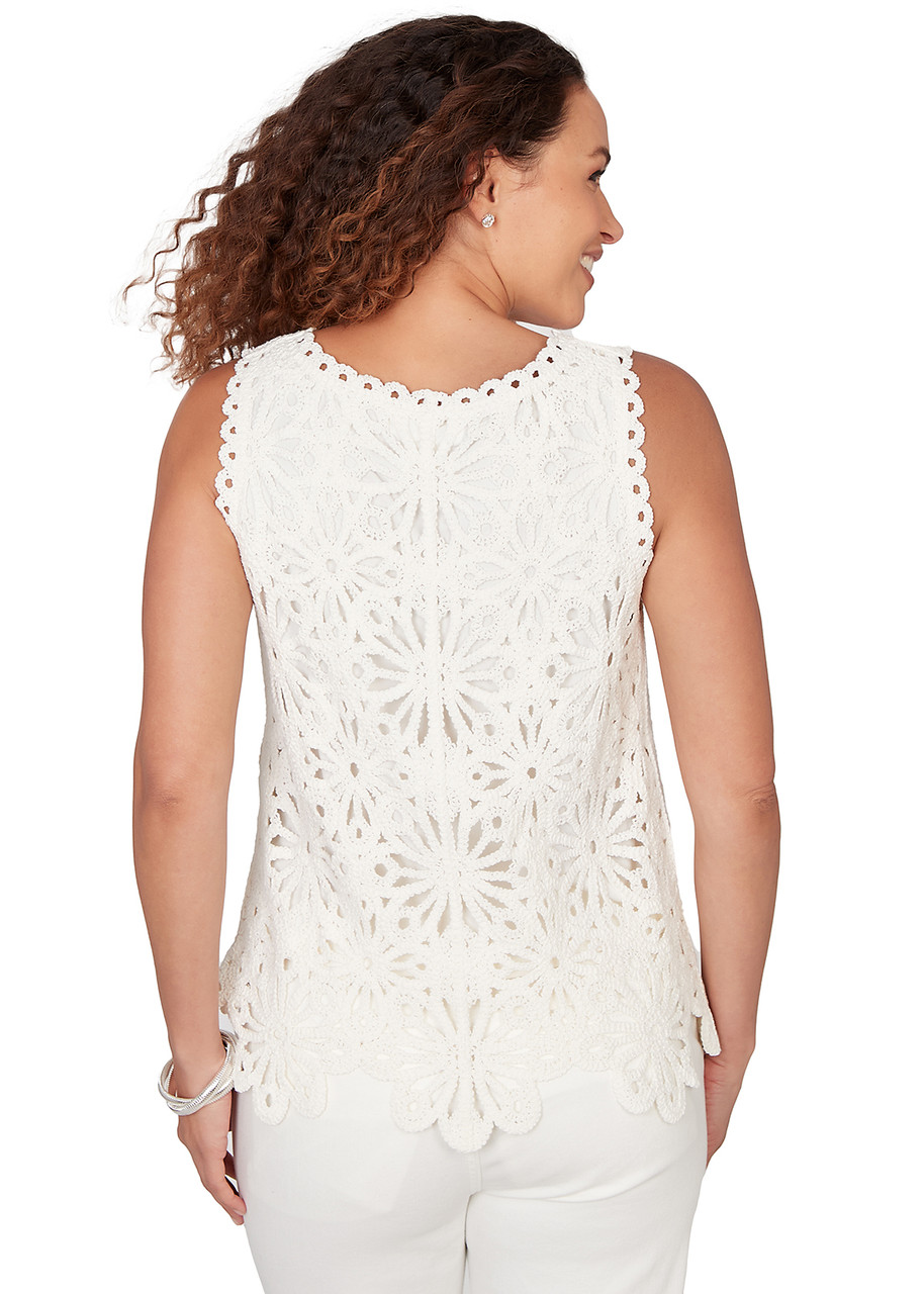 TOP *MISSY* SOFT WHITE SCOOP NK MACREME