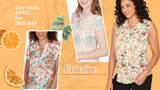 ?A POP of Citrus Color?from EMALINE: Available in Missy, Petite and Plus Sizes #springfashion