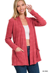 Zenana Ribbed Cardigan in Missy sizes small-xl