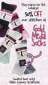 Socks from Gold Medal 50% off for a limited time