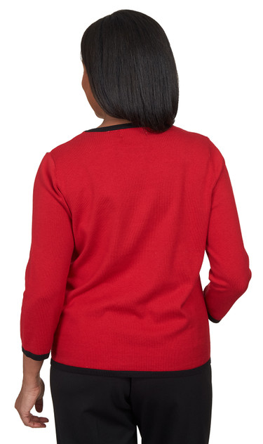 SWEATER *MISSY* RED COLORBLOCK