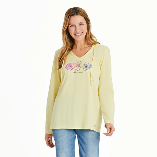 CRUSH LS HOOD 3 HIBISCUSES