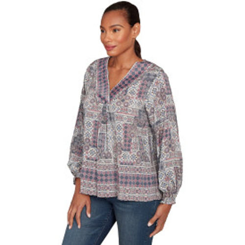 TOP *MISSY* PATCHWORK BORDER SLUB