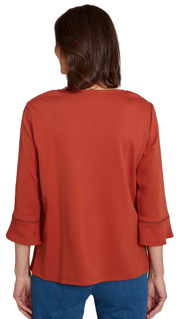 TOP *MISSY* TERRACOTTA TOSSED FLOWERS TOP *MISSY* TERRACOTTA TOSSED FLOWERS