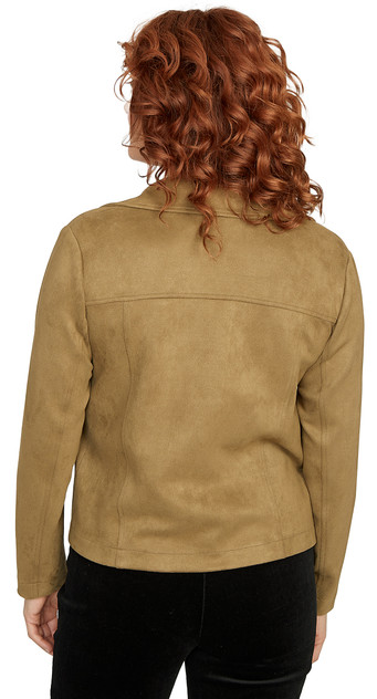 JACKET *MISSY* MARTINI OLIVE FAUX SUEDE MOTO JACKET *MISSY* MARTINI OLIVE FAUX SUEDE MOTO