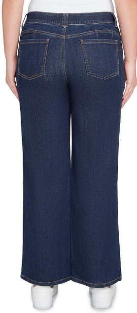 DENIM *PETITE* DARK INDIGO SOFT STRETCH WIDE LEG DENIM *PETITE* DARK INDIGO SOFT STRETCH WIDE LEG