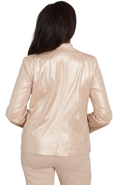 JACKET *PLUS* CHAMPAGNE SHIMMER FAUX SUEDE JACKET *PLUS* CHAMPAGNE SHIMMER FAUX SUEDE