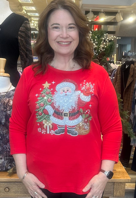 Transfer Rhinestone Santa