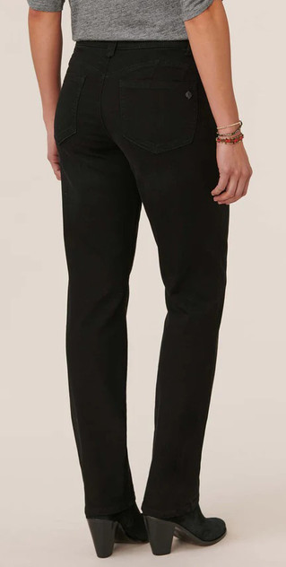 DNM *PETITE* BLACK ABSLTN STRAIGHT LEG