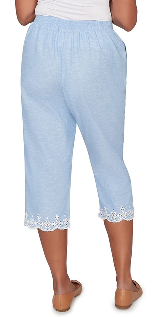 CAPRI *PETITE* OCEAN BLUE EYELET EMBROID CUFF
