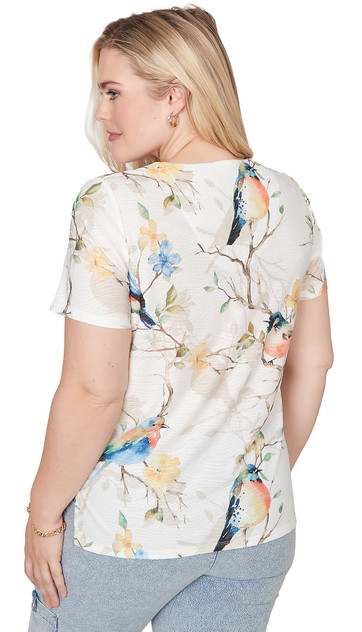 TOP *PETITE* BLUE MULTI CHICKADEES