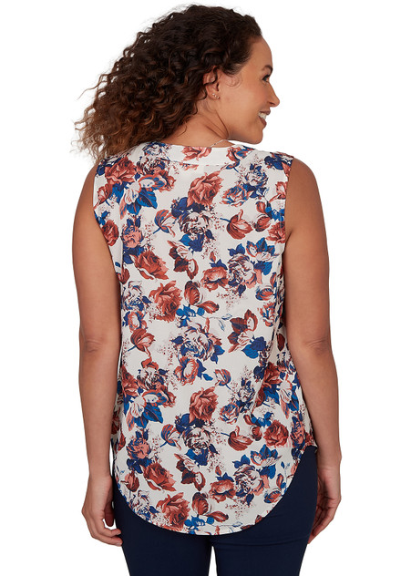 TOP *MISSY* VANILLA MULTI VNK SUMMER ROSE