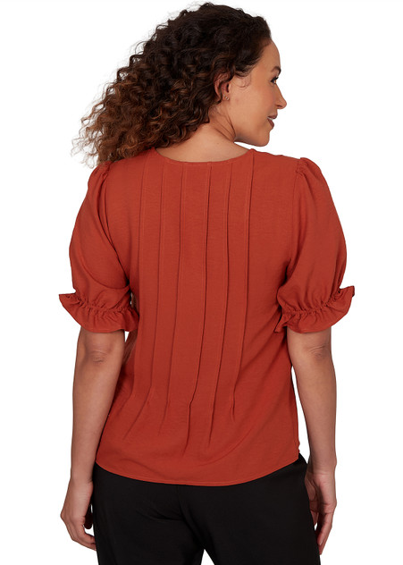 TOP *PLUS* BRICK RED VNK SOLID VOILE
