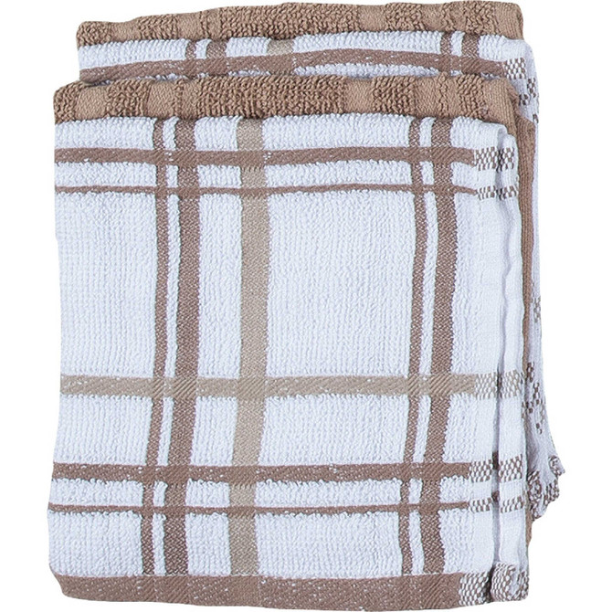 TAUPE- 4 PIECE DISH CLOTH SET