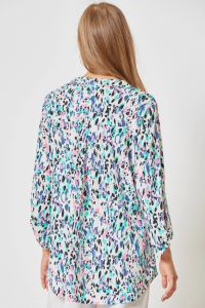 TOP *MISSY* LIZZY SPLATTER 3/4 SLV