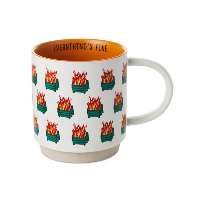 MUG DUMPSTER FIRE