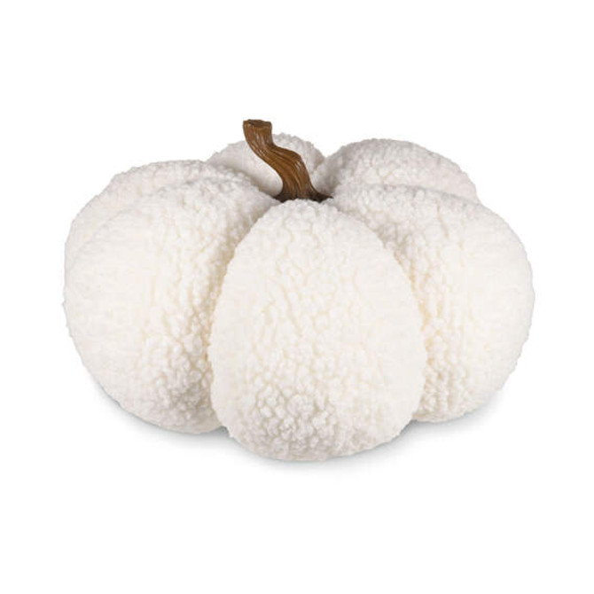 WHT FABRIC PUMPKIN