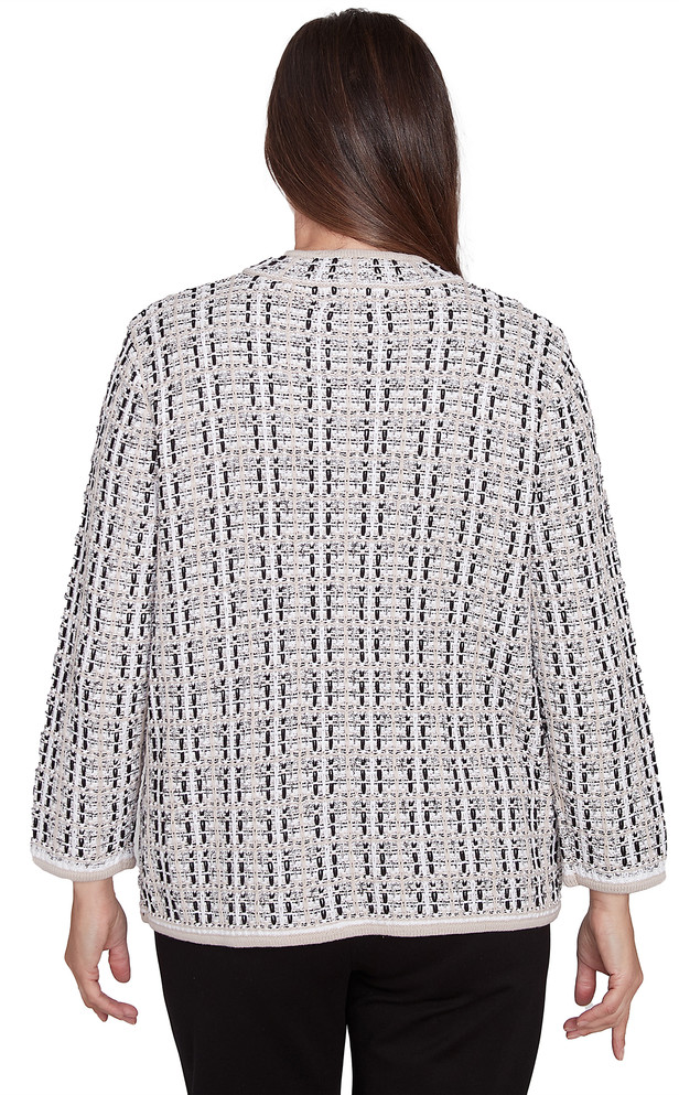 JACKET *MISSY* NEUTRAL SWEATER KNIT