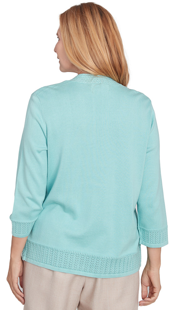 SWEATER *MISSY* PISTACHIO BRSHSTRK INNER TWO N ONE