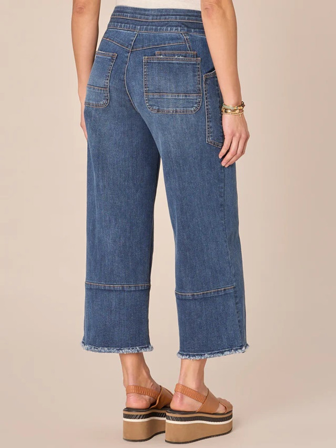 PANT *PLUS* BLUE GLIDER CROP WIDE LEG