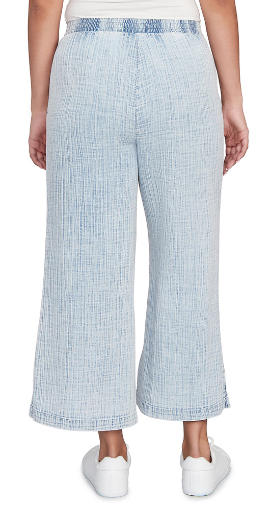 PANT *PETITE* CHAMBRAY P/O DOUBLE GAUZE