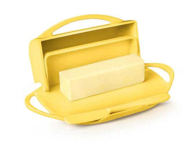 SUNFLOWER YELLOW BUTTER-DISH