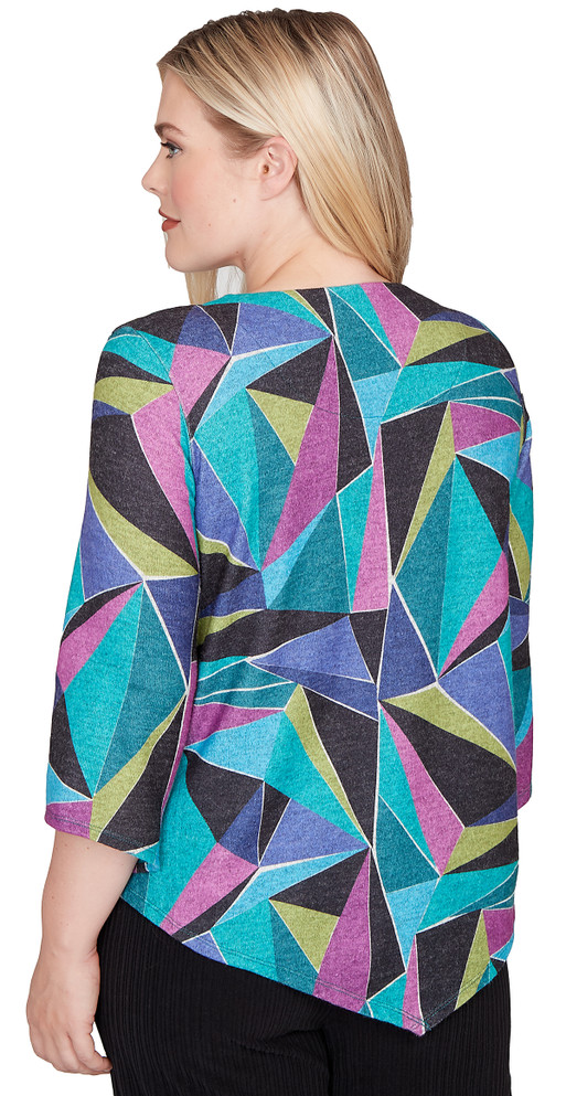 TOP *MISSY* BLACK MULTI STAINED GLASS