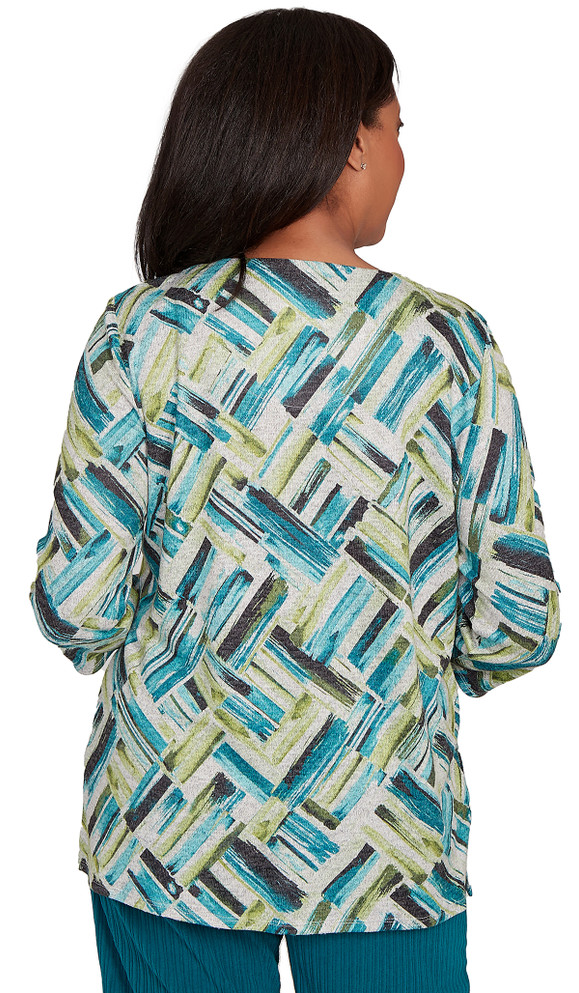 TOP *MISSY* SPRUCE BRUSHSTROKES MELANGE