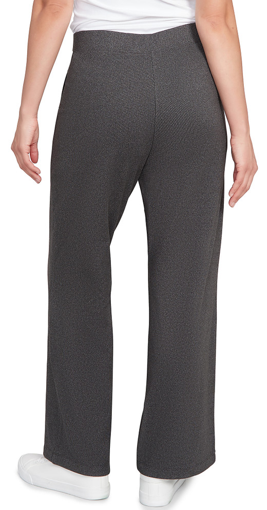 PANT *MISSY* CHARCOAL HEATHER STRETCH STRAIGHT LEG