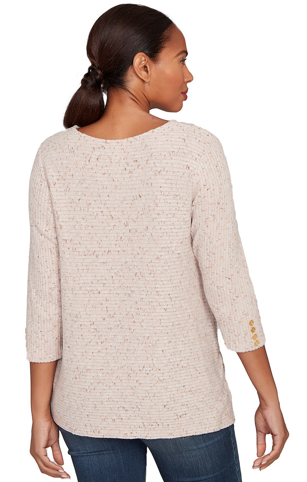 TOP *PLUS* BISCOTTI SPECKLED HTHR RIB