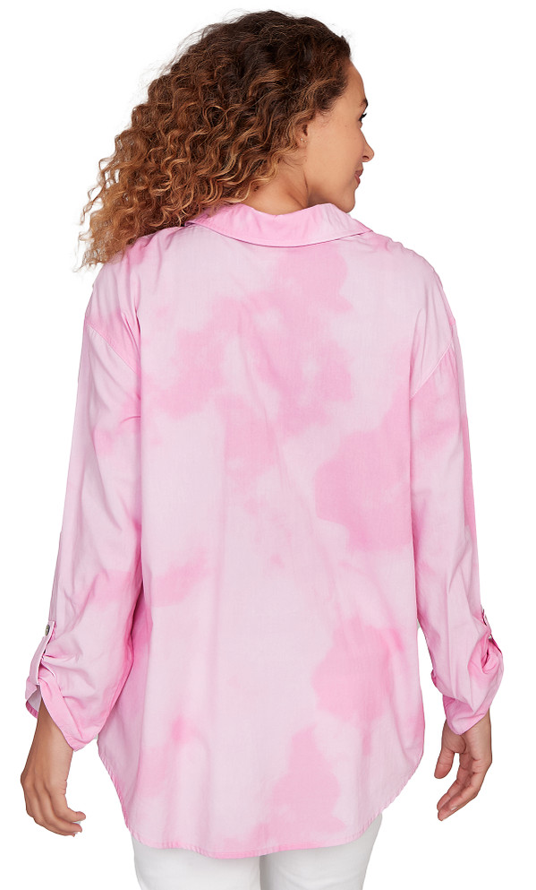 TOP *PLUS* HYDRANGEA MULTI FLORAL PRINT 3/4 SLV