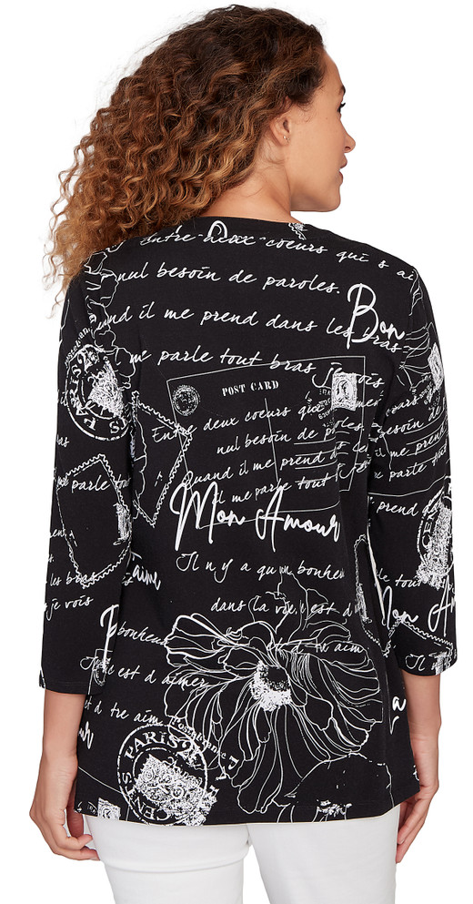 TOP *PLUS* BLACK MULTI SPLIT NK PARISIAN