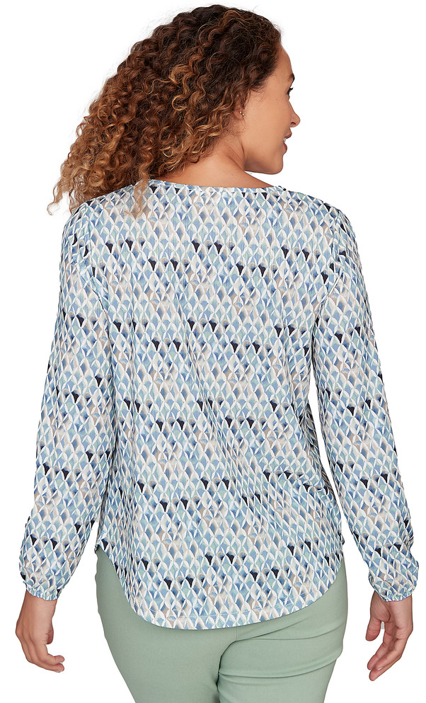 TOP *MISSY* THISTLE BLUE L/S VNK ONION SKIN