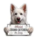 WHT GERM SHEP CHIP CLIP