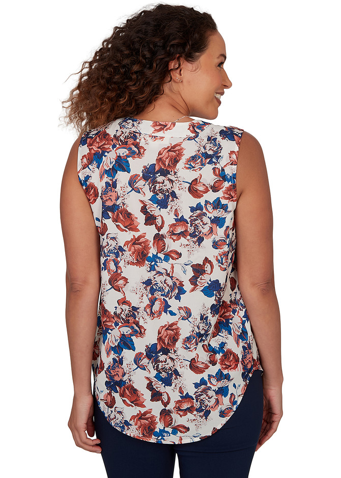 TOP *MISSY* VANILLA MULTI VNK SUMMER ROSE