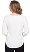 TOP *PETITE* IVORY SOLID STRETCH CREPE