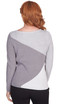 SWEATER *PLUS* GREY CREW NECK COLORBLOCK