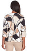 TOP *PETITE* ALMOND ABSTRACT PATCHWORK