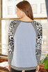 TOP LS *MISSY*  LPRD PRINT W/STRIPE PNL