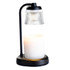 BLK FLTD GLS LAMP CNDL WRMR