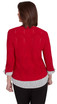 SWEATER *PETITE* RED CHEVRON W/STRIPE
