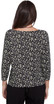 TOP *MISSY* BLACK MULTI PRINT 3/4 SLEEVE TIE FRONT