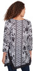 TOP *PETITE* BLACK WHITE 3/4 SLEEVE PRINT