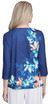 TOP *MISSY* MARINE BLUE ASYMMETRIC FLOWERS