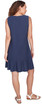 DRESS *PETITE* TRUE NAVY SOLID SWISS DOT